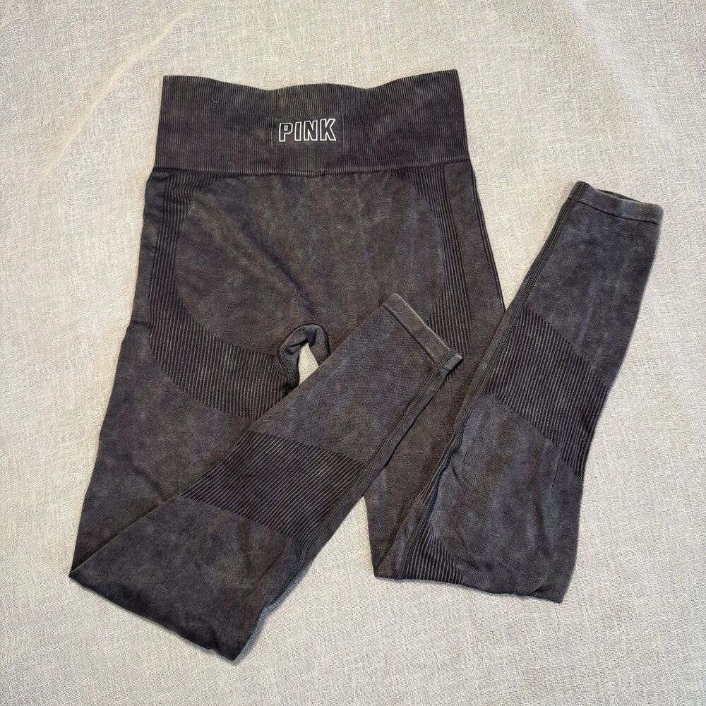 PINK Victoria Secret XS Seamless High Waist Workout Tight Legging Acid Wash NWOT